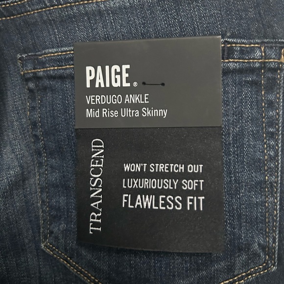 PAIGE VERDUGO ANKLE MID-RISE ULTRA SKINNY JEAN IN NOTTINGHAM - Picture 7 of 16